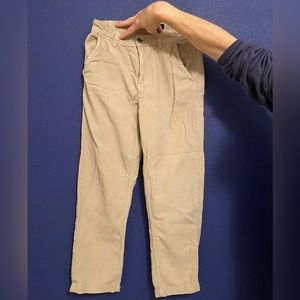 Cream Cotton On Corduroy Pants